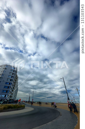 The Scenic Coastal Pathway is adorned with Dramatic and Beautiful Clouds above it The Scenic Coastal Pathway is adorned with Dramatic and Beautiful Clouds above it 131103543