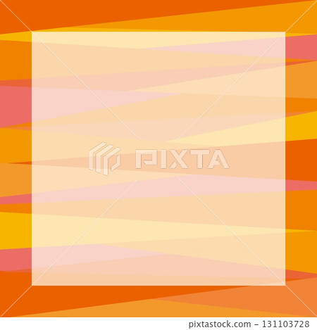 Geometric pattern frame, white space, autumn image, orange 131103728