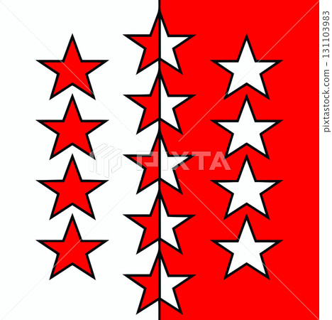 Flag of Canton of Valais 131103983