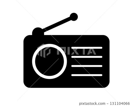 單調的收音機圖標 131104066