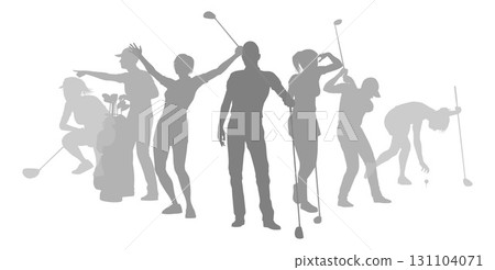 Golfers Golfing Silhouette Golf People Silhouettes Golfers Golfing Silhouette Golf People Silhouettes 131104071