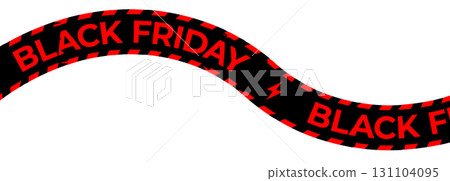 Black Friday typography on black ribbon for advertising posters, brochures, banners and billboards, also for digital products, retail or wholesale. Vector illustration Black Friday typography on black ribbon for advertising posters, brochures, banners and billboards, also for digital products, retail or wholesale. Vector illustration 131104095