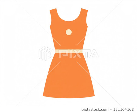 白色背景前的一件連身裙 131104168