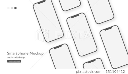 智慧型手機產品組合模型（向量插圖、製作結果） 131104412