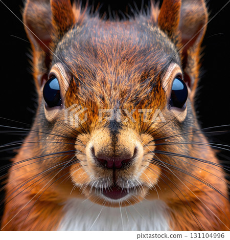 Close up portrait of a red squirrel with bright eyes Close up portrait of a red squirrel with bright eyes 131104996