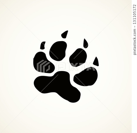 Traces of a bear. Vector drawing Traces of a bear. Vector drawing 131105172