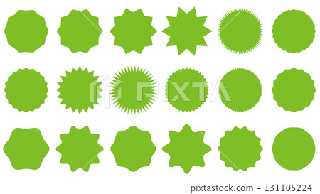 Jagged Frame Set Sale Sticker Green 131105224