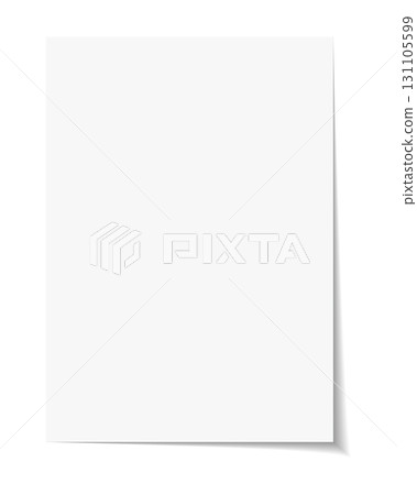 A4 paper with shadow on white background 131105599