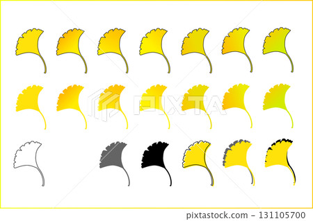 Ginkgo leaf material set Ginkgo leaf material set 131105700