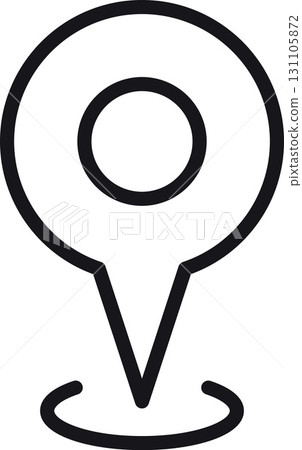 location, map, address icon. Location pin icon with a simple design. in thin line style 131105872