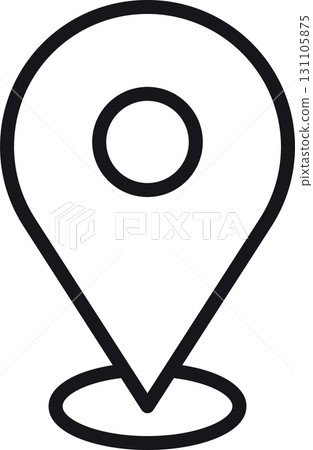 location, map, address icon. Location marker icon in minimalist design style. in thin line style 131105875