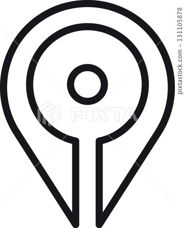 location, map, address icon. Marker icon in a simple, minimalist design. in thin line style 131105878