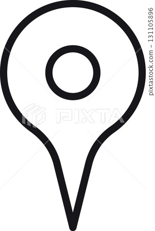 location, map, address icon. Map marker icon for location or navigation purposes. in thin line style 131105896