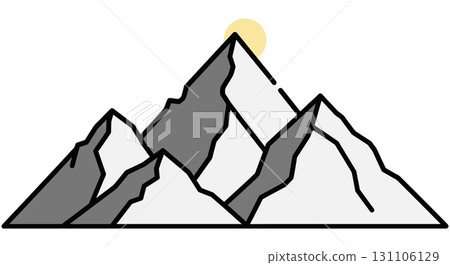 Minimalist Mountain Peak Sunset Landscape 131106129