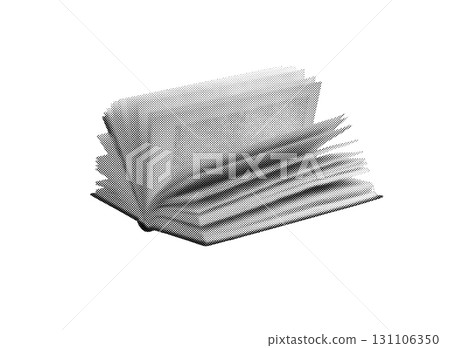 Abstract academic book with turning pages isolated on white background. Abstract academic book with turning pages isolated on white background. 131106350
