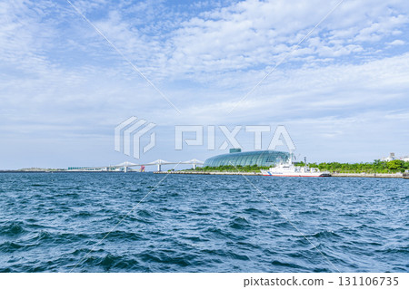 福島縣磐城市海藍寶石福島和小名濱港的景色 131106735