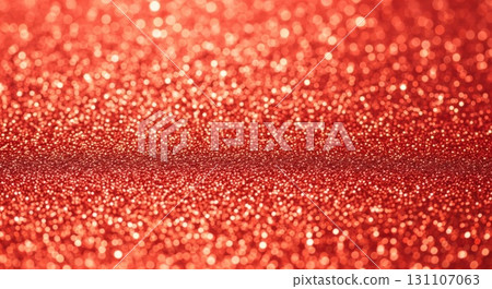 Vibrant Red Glitter Background with Bokeh Lights Festive Texture Sparkles 131107063
