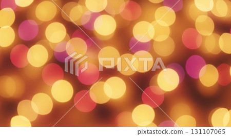 Abstract Bokeh Background with Warm Tones and Circular Blurred Lights Overlay Effect 131107065