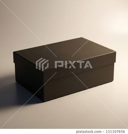Elegant Dark Box on Plain Background in Soft Light Industrial Style Photography Elegant Dark Box on Plain Background in Soft Light Industrial Style Photography 131107656