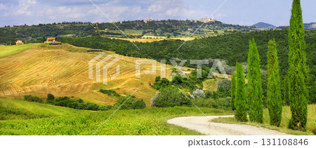 scenery of Tuscany, panorama of countryside scenery of Tuscany, panorama of countryside 131108846