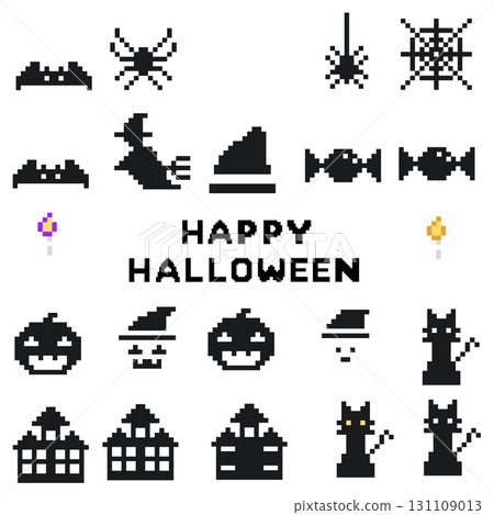 像素藝術萬聖節插圖 像素藝術萬聖節插圖 131109013