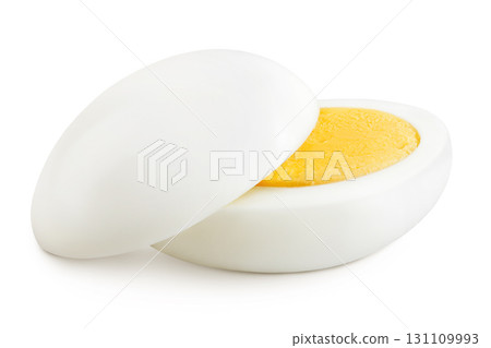 Boiled chicken egg isolated on white background. Boiled chicken egg isolated on white background. 131109993