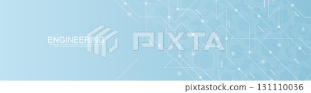 Motherboard technology circuit board texture design. Creative idea AI banner concept for internet technology. Digital motherboard concept for poster, cover, banner, header, web presentation template. 131110036