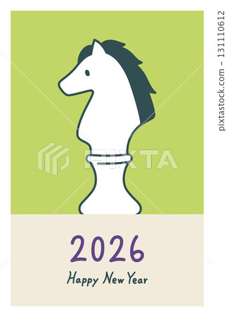 馬年新年賀卡模板2026 131110612