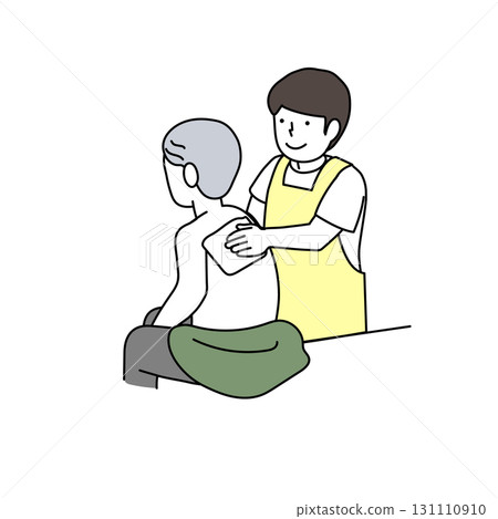 Care: Helping elderly people wipe their bodies 131110910