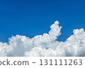Blue sky and dynamic, puffy clouds 131111263