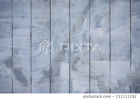 Texture of roughly painted wooden planks with brushstroke marks 131111292