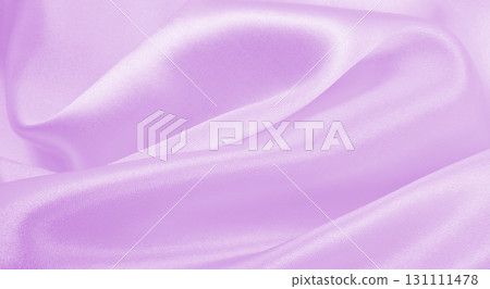 Smooth elegant lilac silk or satin texture as wedding background. Luxurious background design 131111478