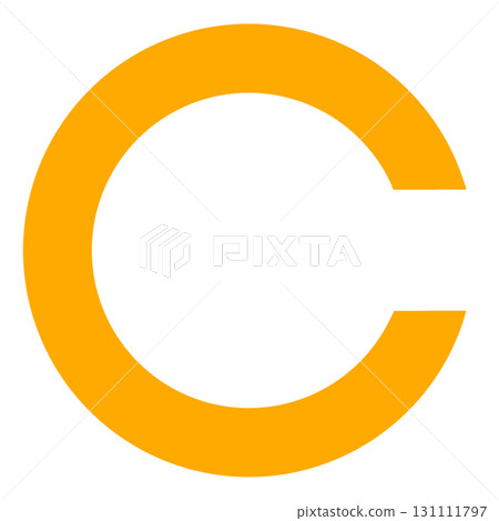 A simple illustration of a Lambert ring structure drawn in yellow 131111797