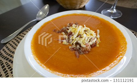 Salmorejo Cordobes Traditional Andalusian Dish, Spain Salmorejo Cordobes Traditional Andalusian Dish, Spain 131112191