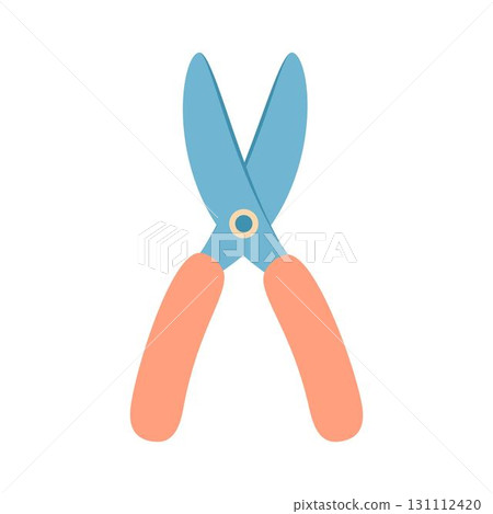 secateurs isolated on white, flat style secateurs isolated on white, flat style 131112420