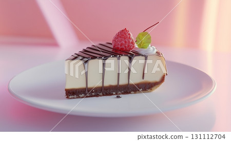 Cannoli cheese cake cream with chocolate topping for sweet dessert Cannoli cheese cake cream with chocolate topping for sweet dessert 131112704