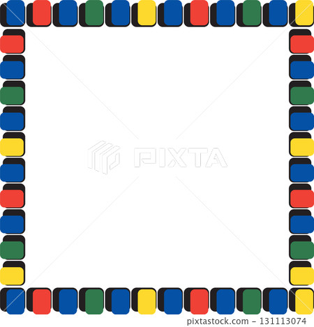 Vector frame for text. Modern Art graphics for hipsters. Colorful stylish geometric empty frame Vector frame for text. Modern Art graphics for hipsters. Colorful stylish geometric empty frame 131113074