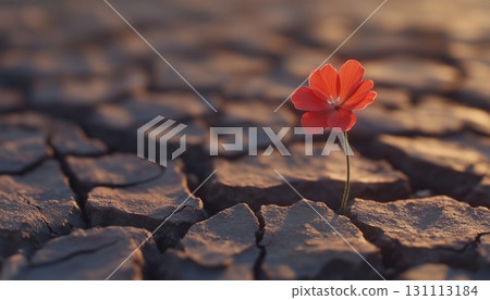 Cracked soil  dryness in the dry season problem with sprout growing plant 131113184