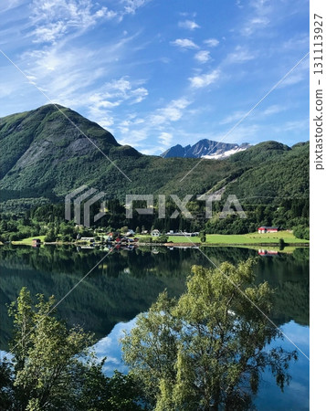 Mirror Alpine Lake and ValleyVillage 131113927