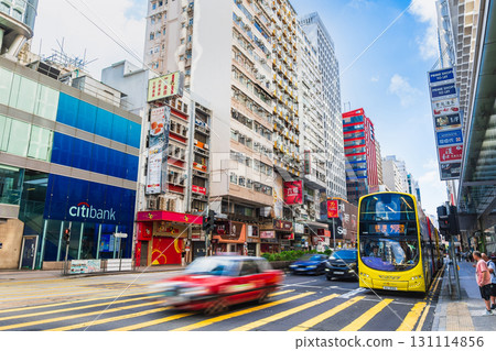Nathan Road, Hong Kong's main street, in the morning 131114856