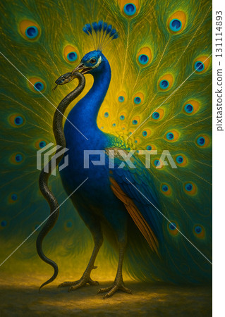孔雀的插圖 131114893