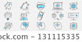 Microchip icons in Thin line black color. flat simple vector symbols illustration. 131115335