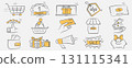 A comprehensive Shopping Icons Collection specifically designed for Marketing and Ecommerce 131115341