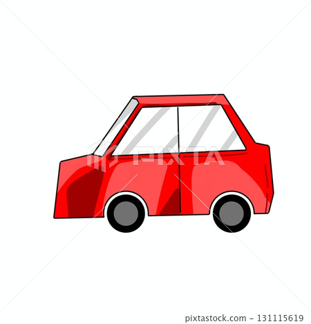 一輛紅色汽車的例證 一輛紅色汽車的例證 131115619