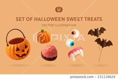 Boo Pumpkin Basket, Pumpkin Gummy, Brain Cake Boo Pumpkin Basket, Pumpkin Gummy, Brain Cake 131116629