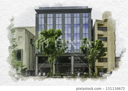 石川縣金澤市金澤第一酒店水彩風格金澤城市景觀 131116672