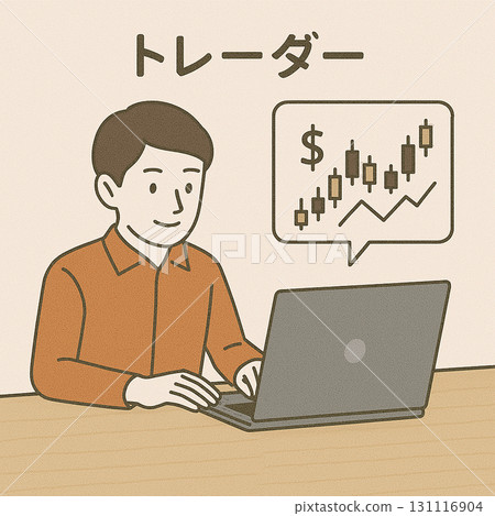 Business illustration of trading on PC 131116904