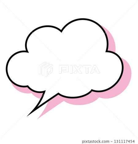 Simple speech bubble illustration - Fluffy 131117454