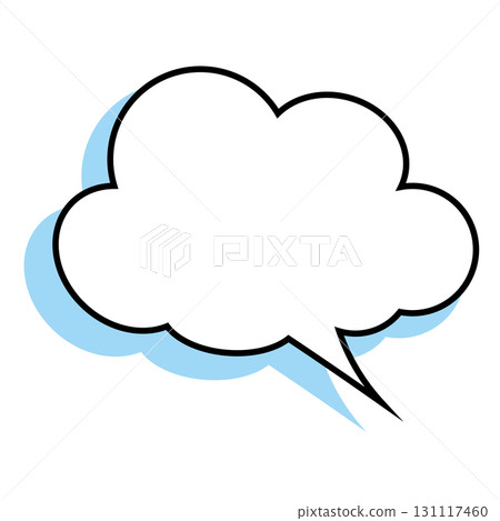 Simple speech bubble illustration - Fluffy 131117460
