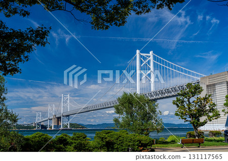 Seto Ohashi Bridge in the blue sky Seto Ohashi Bridge in the blue sky 131117565